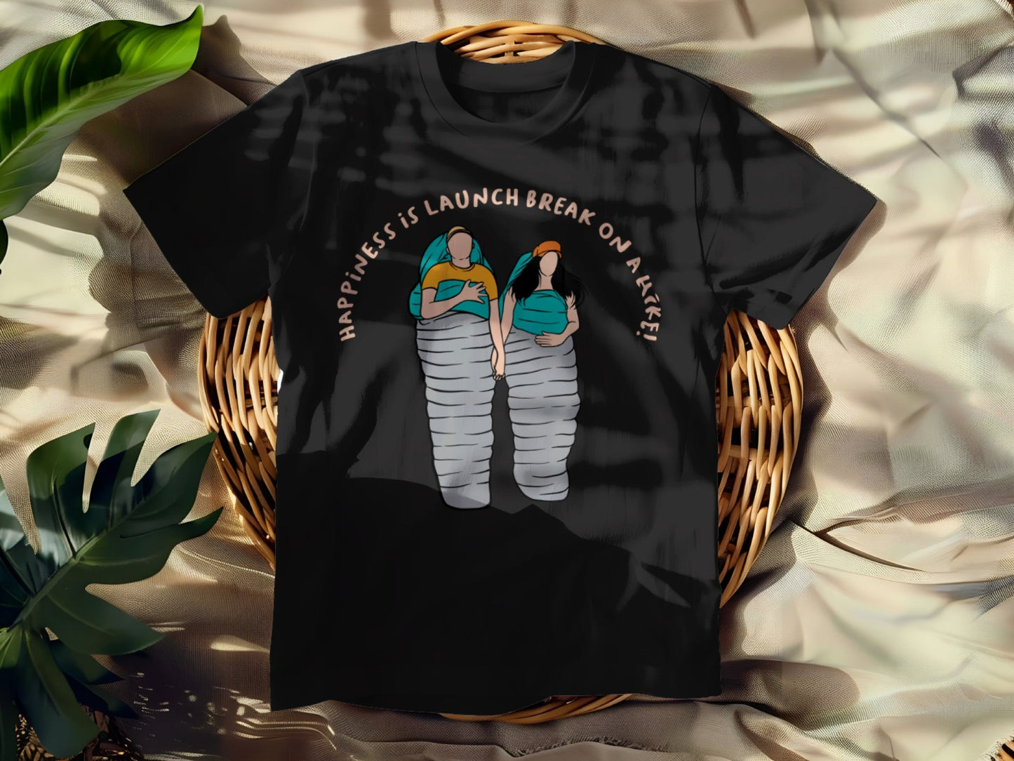 Happiness is Launch Break on a Hike T-shirt