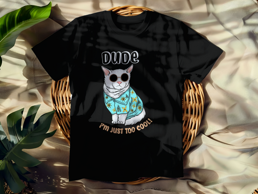 Funny Dude I'm Just Too Cool T-shirt - Graphic Dude I'm Just Too Cool Tee