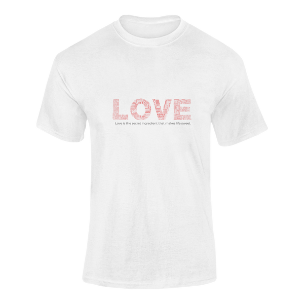LOVE PRINT : Half sleeve T-shirt for Women